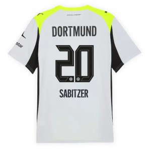 Borussia Dortmund Marcel Sabitzer #20 Jalkapallovaatteet Vieraspaita 2025-26 Lyhythihainen